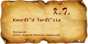 Konrád Terézia névjegykártya